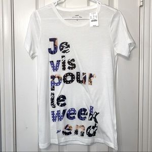 NWT : J. Crew : Collection graphic tee : Size XS